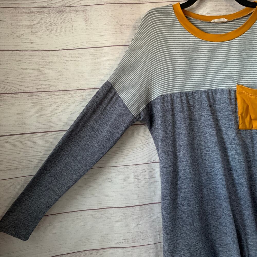 Reborn J Striped Color Block Tunic Top With Long … - image 4